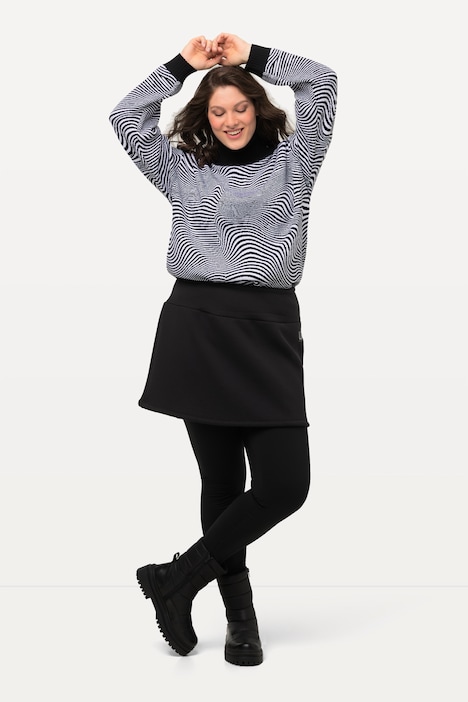 Rock, Webfell-Futter, Elastikbund, High Waist