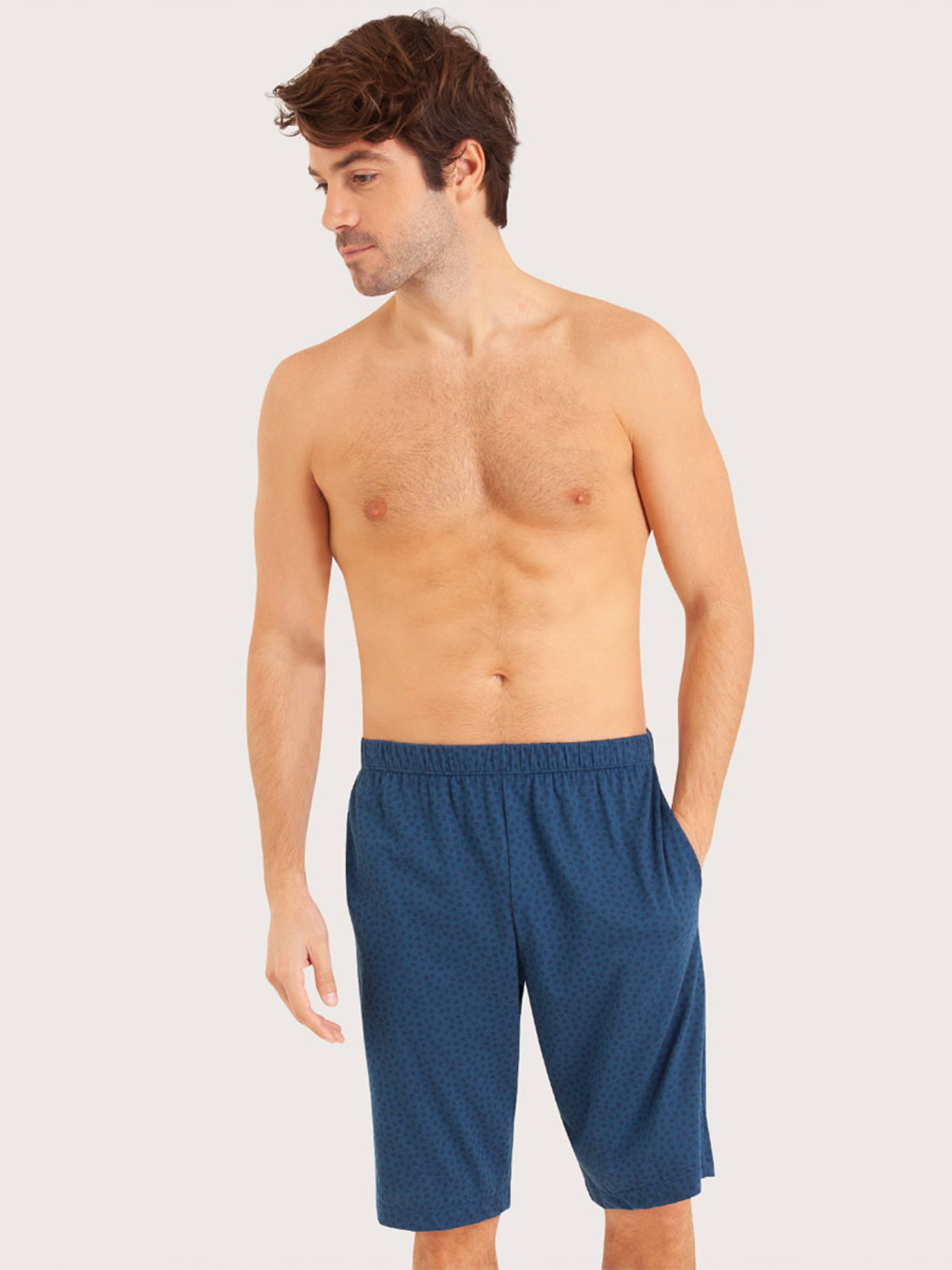 Pyjashort col rond en coton bio