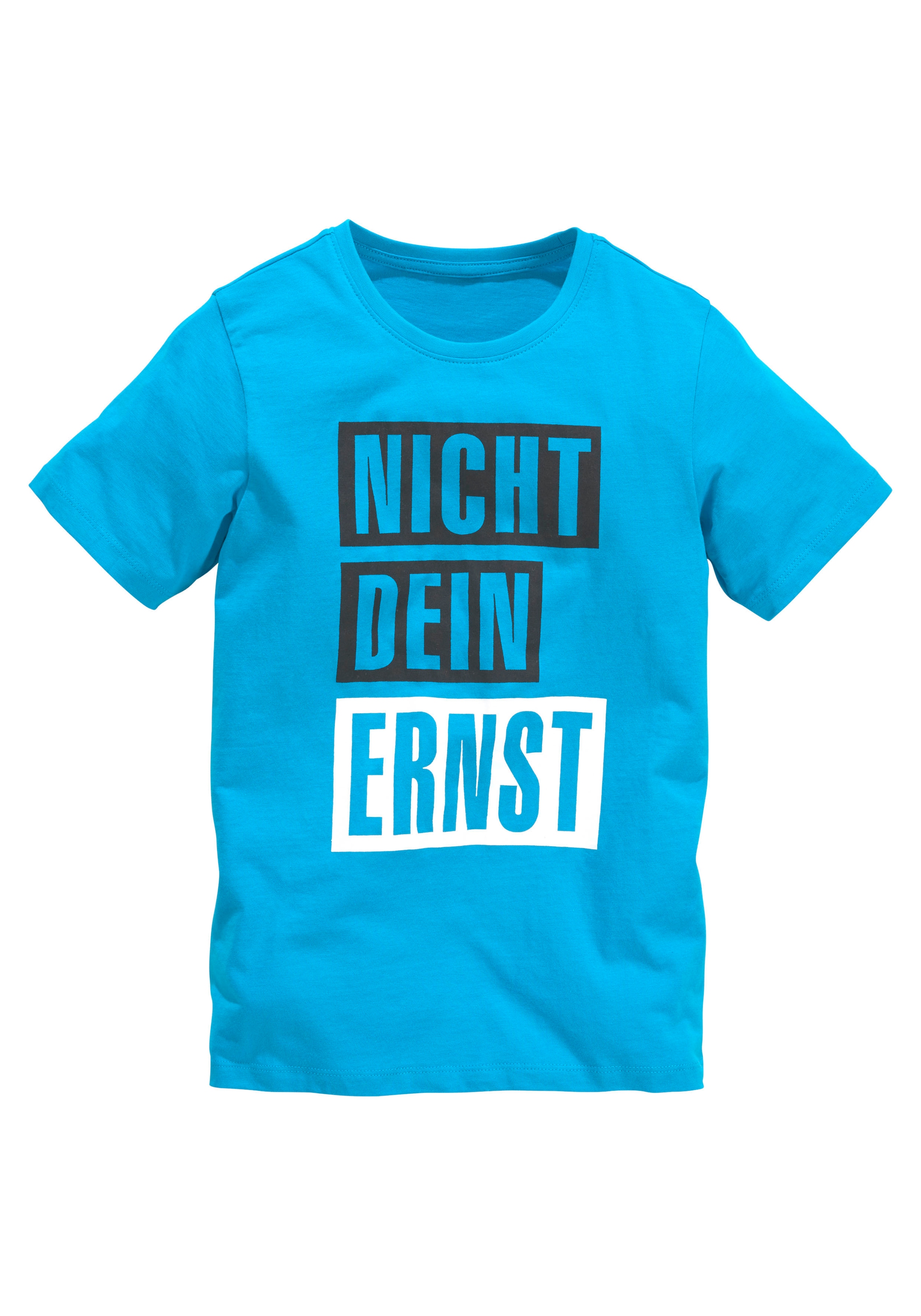 KIDSWORLD T-Shirt »mit Spruch: NICHT DEIN ERNST«, Kurzarm,  Basic-Passform,  mit trendigem Aufdruck