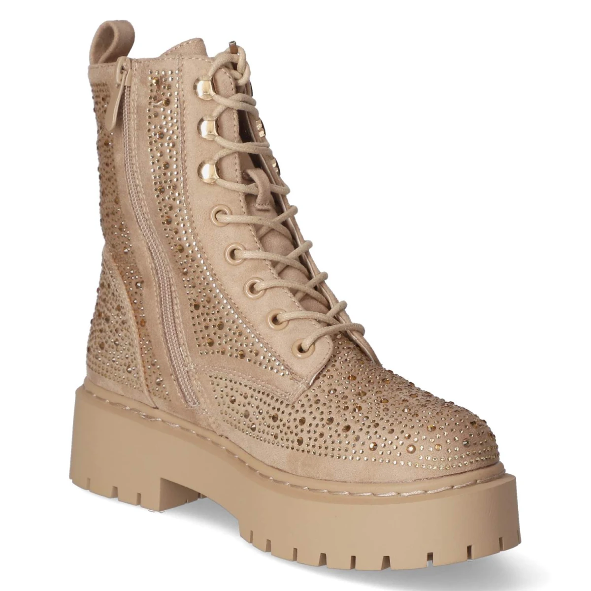 La StradaSchnürstiefeletten - beige micro/ stones