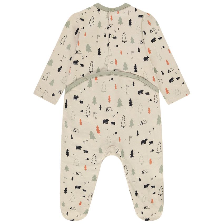 Lot de 2 dors-bien ours brun pour bébé garçon avec ouvertures différentes selon l'âge - Ecru
