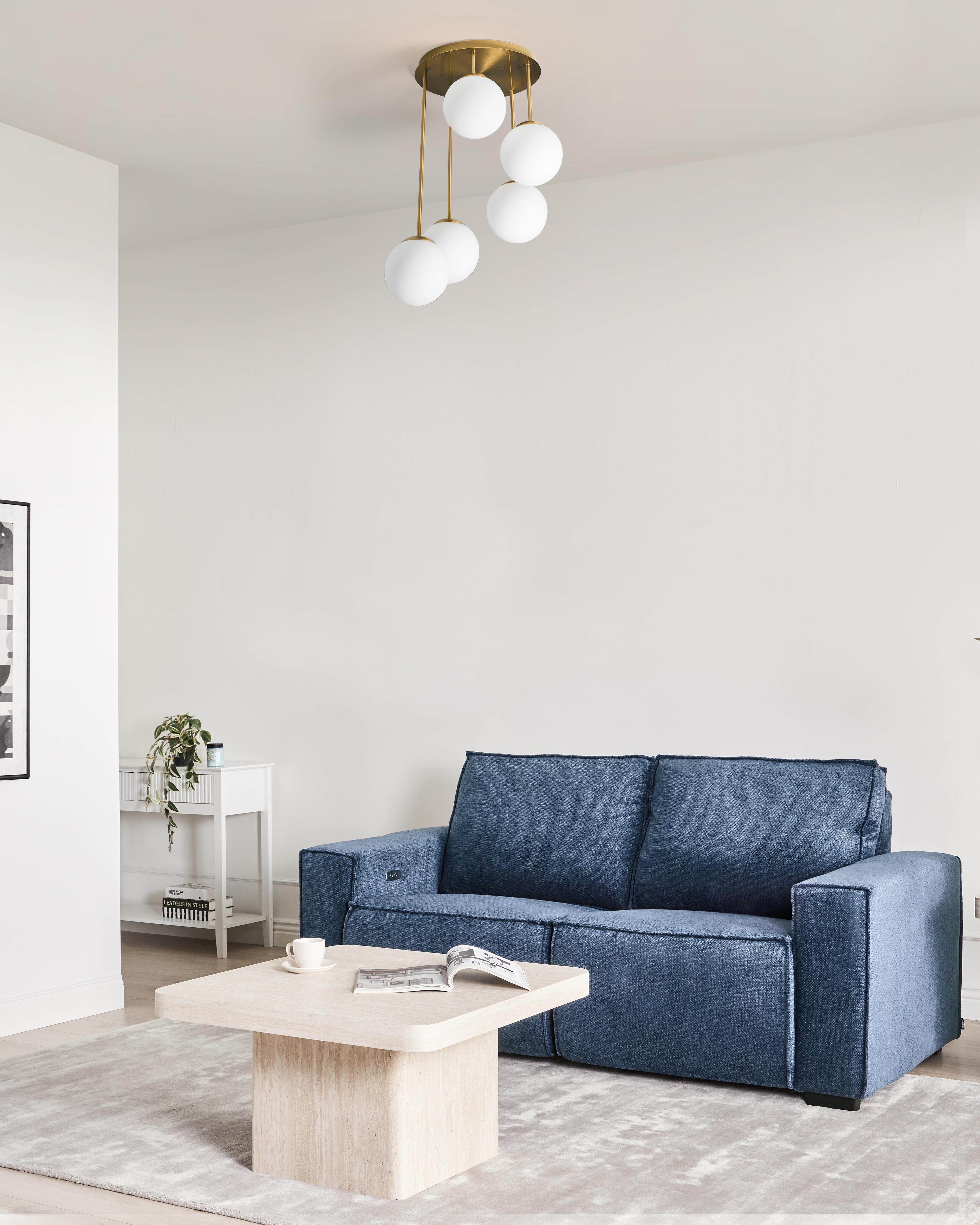 5-lichts hanglamp RIANA Metaal Messing