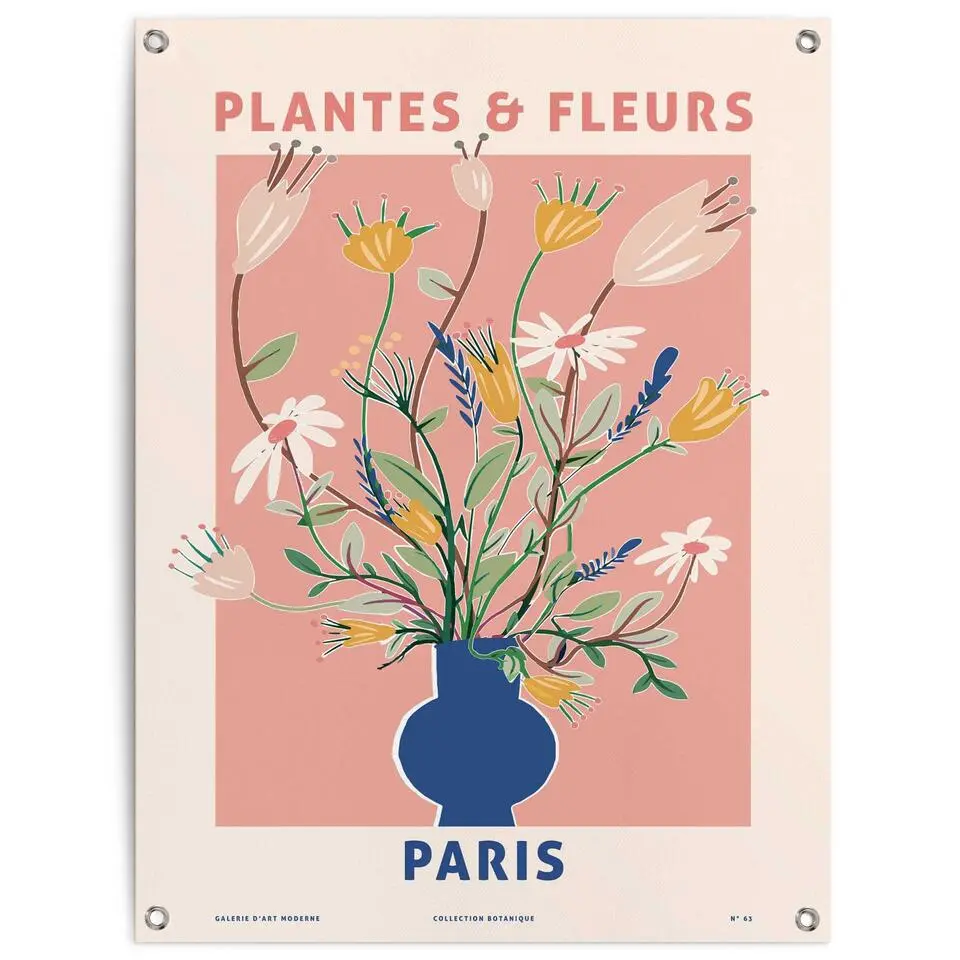 Tuinposter Bloemen - 80x60cm - Bont