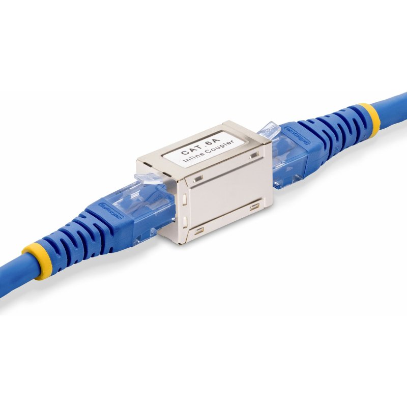 StarTech.com Coupleur RJ45 Blindé, Coupleur en Ligne Cat6a, Coupleur RJ45 Femelle vers Femelle (F/F) Brochage T568B, Extension de Câble Ethernet Blindé
