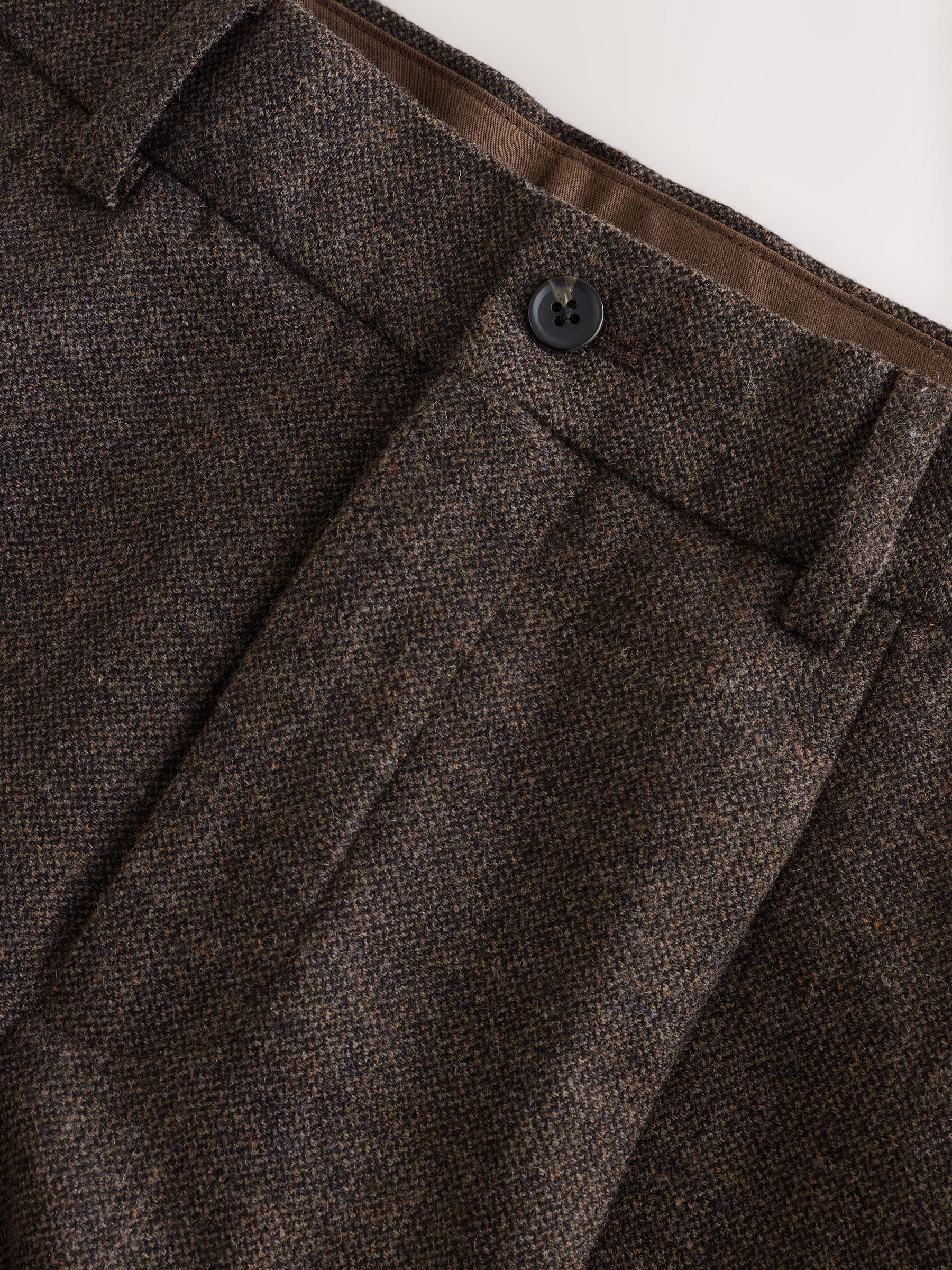 Bruin - Regular Tapered Fit Smart Textured Trousers With Wool