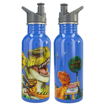 Depesche Dino World Trinkflasche Edelstahl DANGER, 600 ml