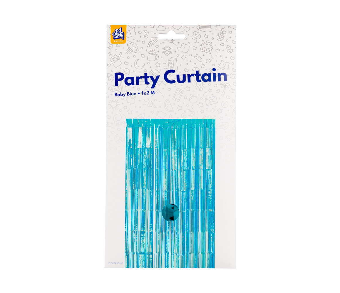 Blauwe Deurgordijn 2m