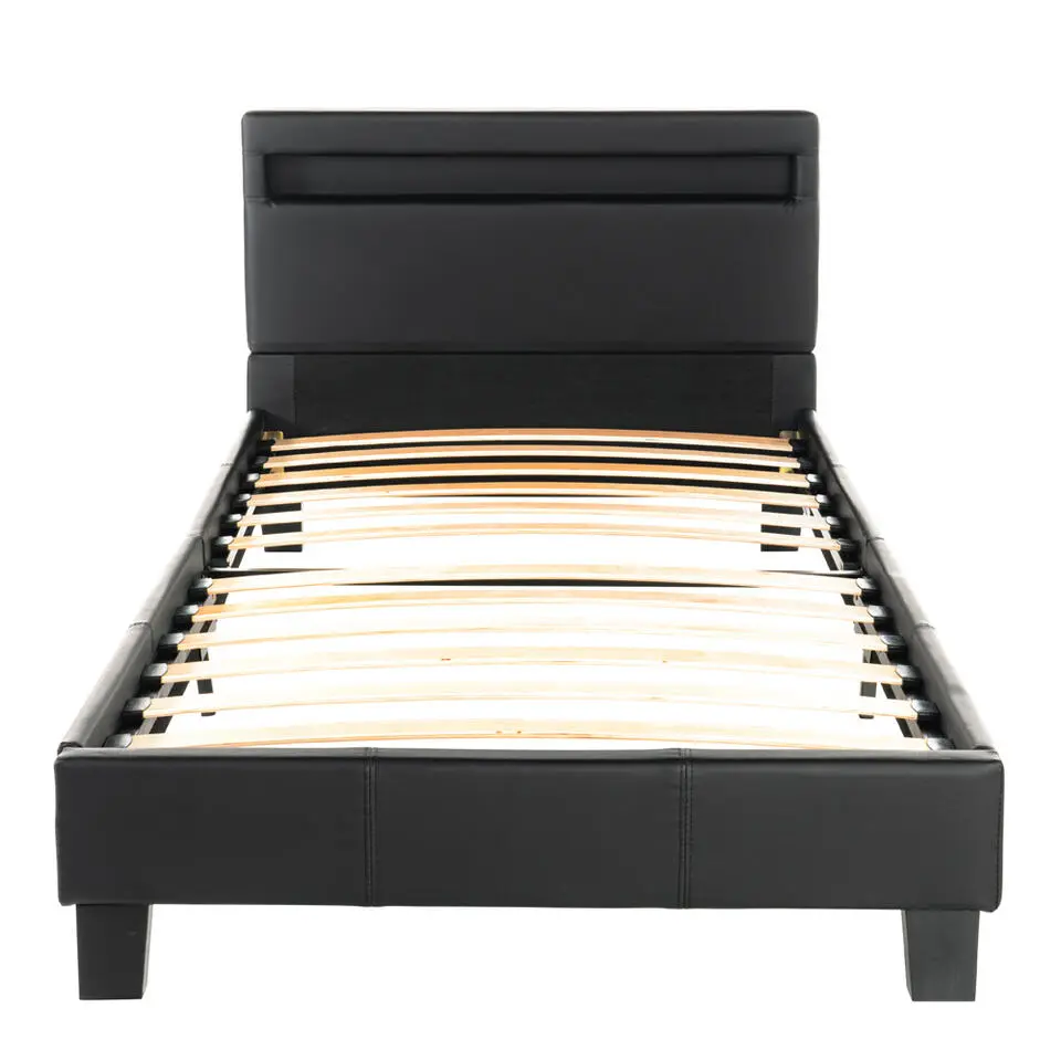 HOME DELUXE LED bed ASTRO donkergrijs 90 x 200 cm