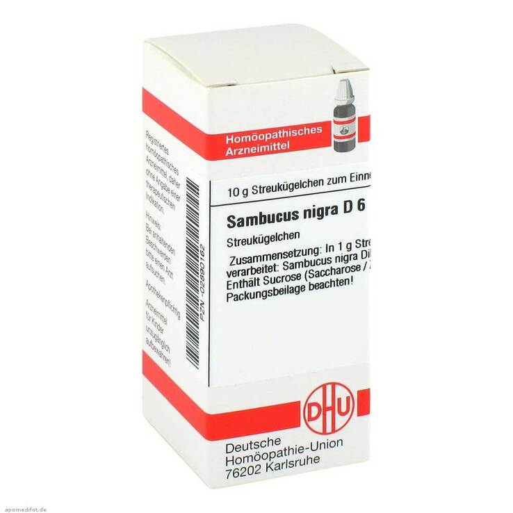 DHU Sambucus nigra D 6 Globuli, 10 g