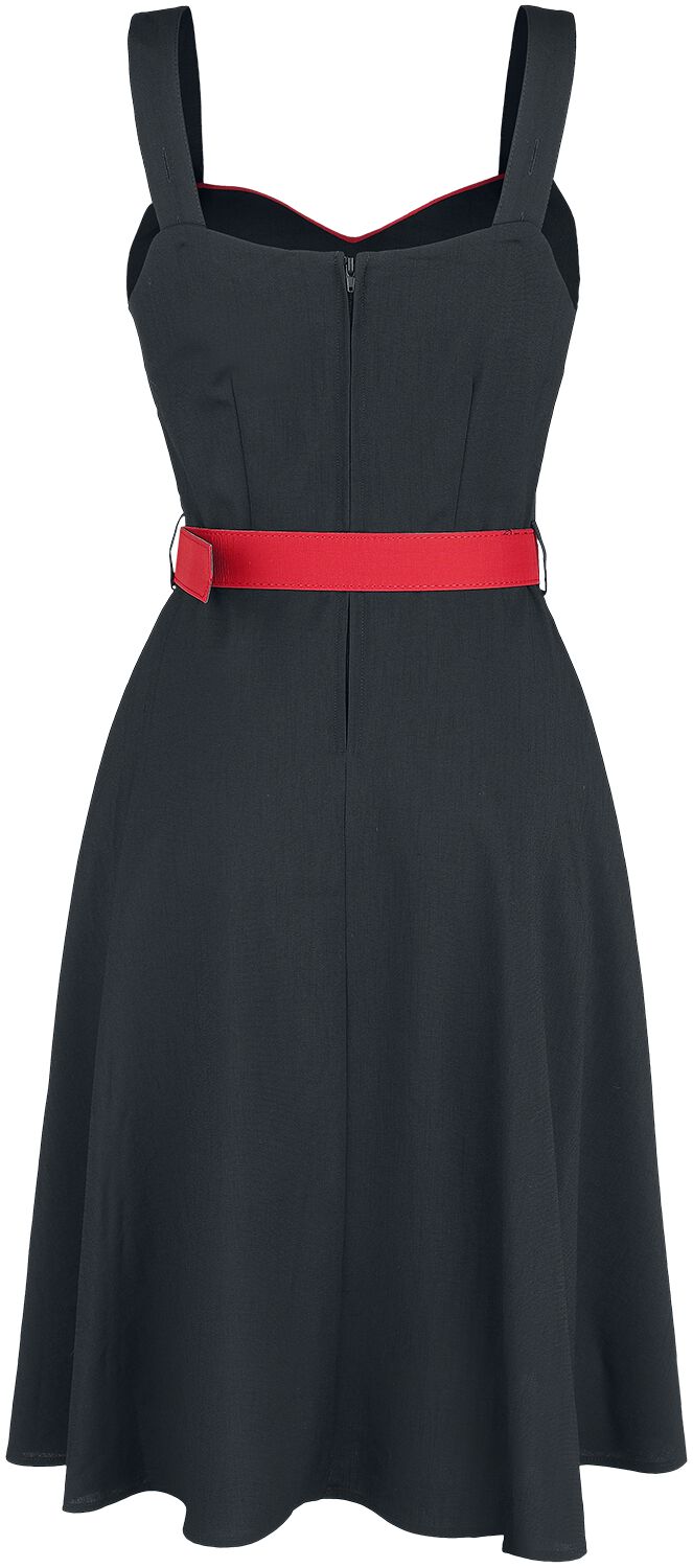 Robe Évasée Boutonnée Queen Heart | Voodoo Vixen Robe mi-longue
