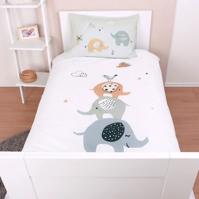 Baby Best Babybettwäsche »babybest Elephants« 2 Stk. tlg. mit liebevollem Motiv