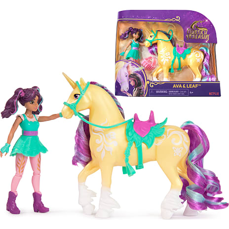 Unicorn academy Ava & Leaf dukke og enhjørning