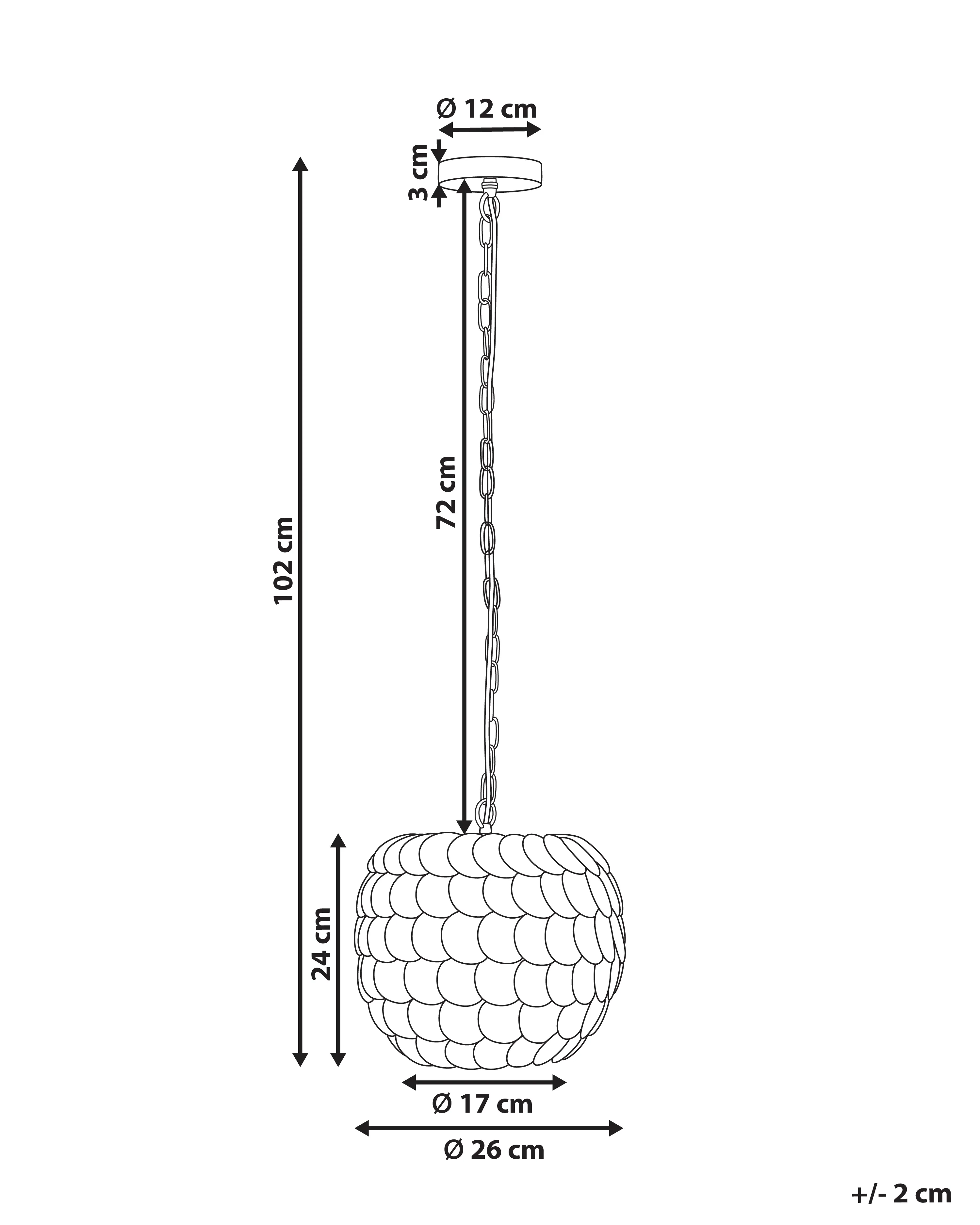 Hanglamp MASKELIYA Kokosnootschaal Beige