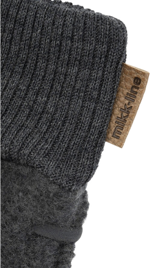 Mikk-Line Wool Mittens Anthracite melang