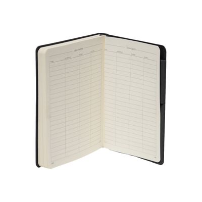 Legami My Notebook - Carnet de notes à élastique - 9,5 x 13,5 cm - ligné - noir