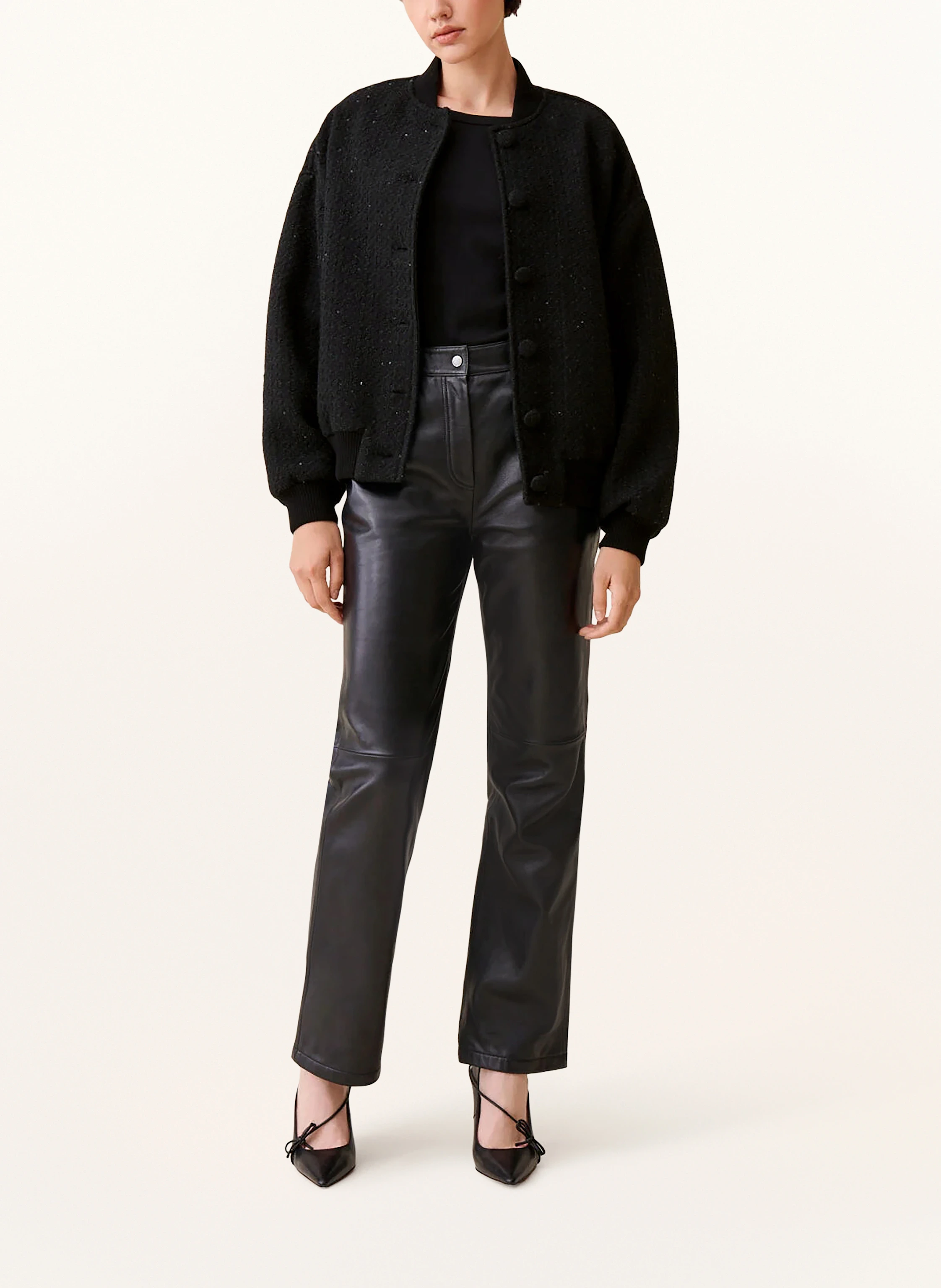 CLAUDIE PIERLOT Tweed-Blouson mit Pailletten