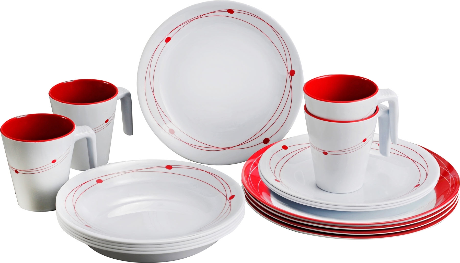 Brunner Melamin Cosmic Geschirrset 16-teilig