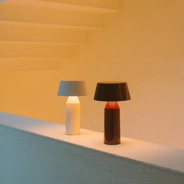 marset - Bicoca Akku LED Tischleuchte, H 22,5 x Ø 14 cm, anthrazit