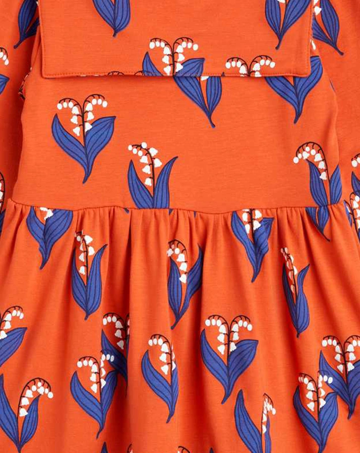 Langarmkleid LILY OF THE VALLEY in koralle