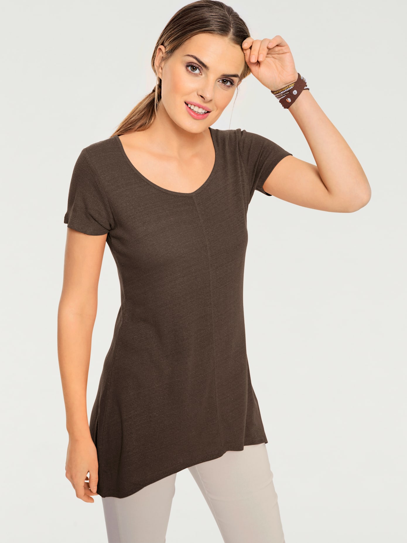 T-shirt long coupe évasée tendance