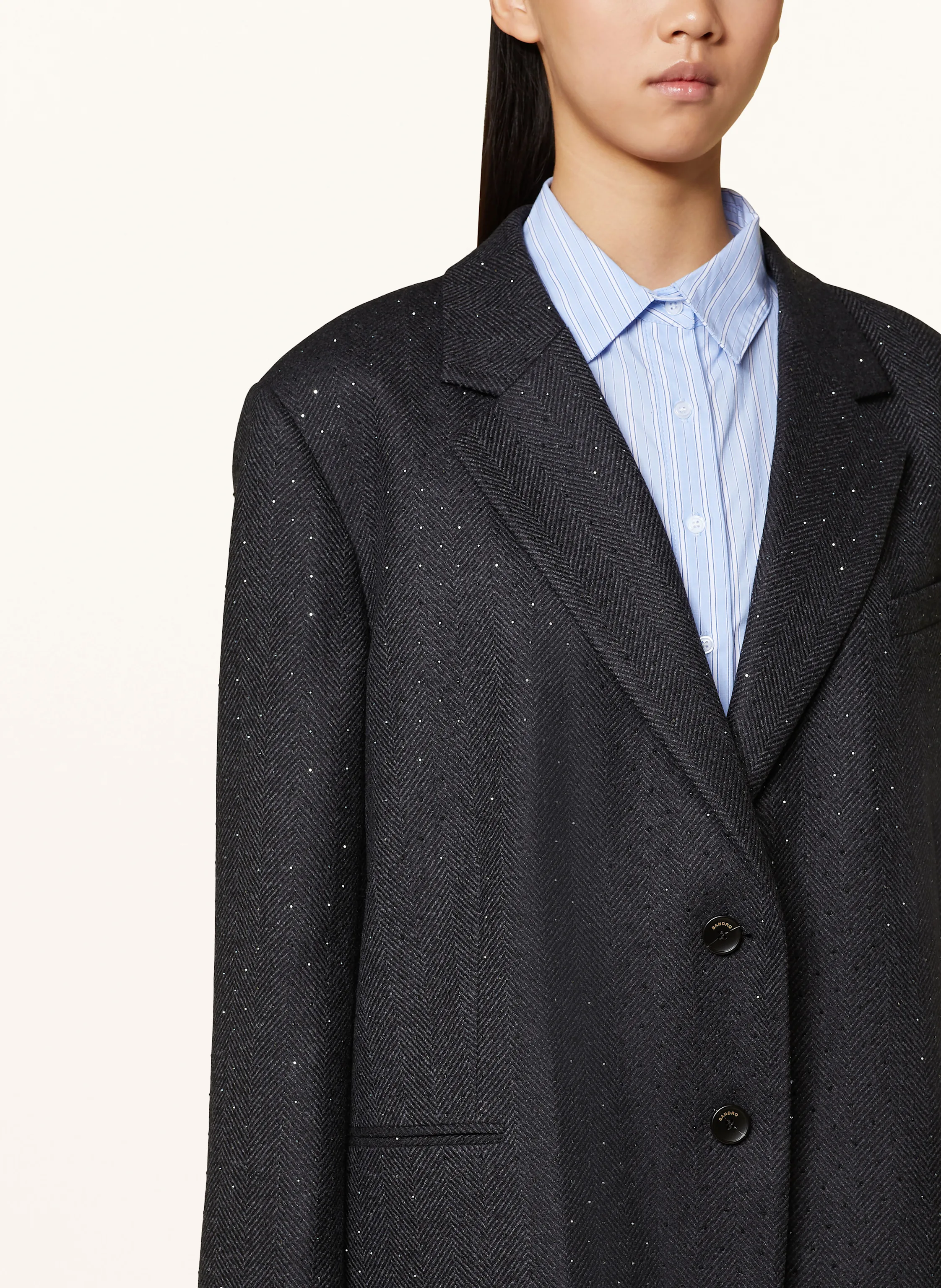 SANDRO Blazer mit Schmucksteinen