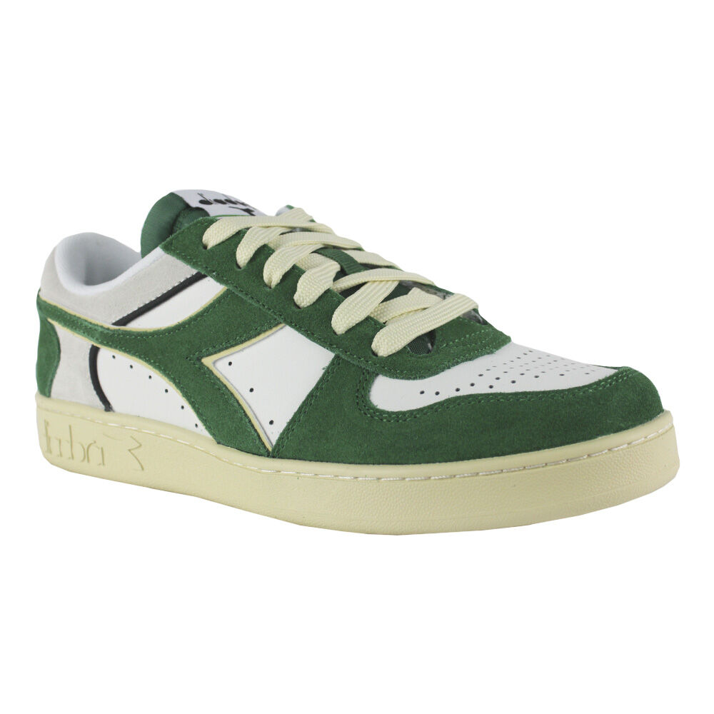 Zapatillas Diadora Magic Basket Low Suede Couro 501.178565 01 C1912 Amazon/branco