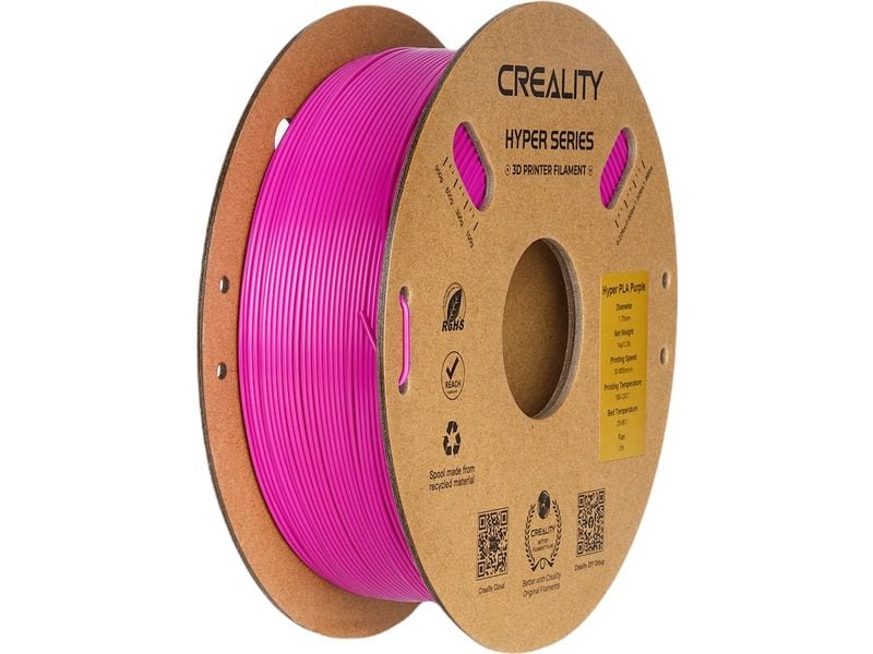 Creality Filament PLA Hyper, Violett, 1.75 mm, 1 kg Hochwertiges 1.75 mm PLA Hyper Filament für 3D Drucker