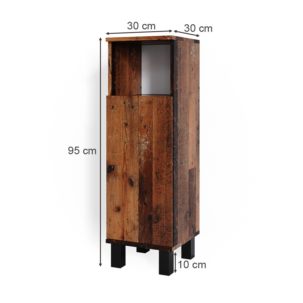 Vicco Midischrank Badschrank Badezimmerschrank Fynn Old Style Regal Badmöbel