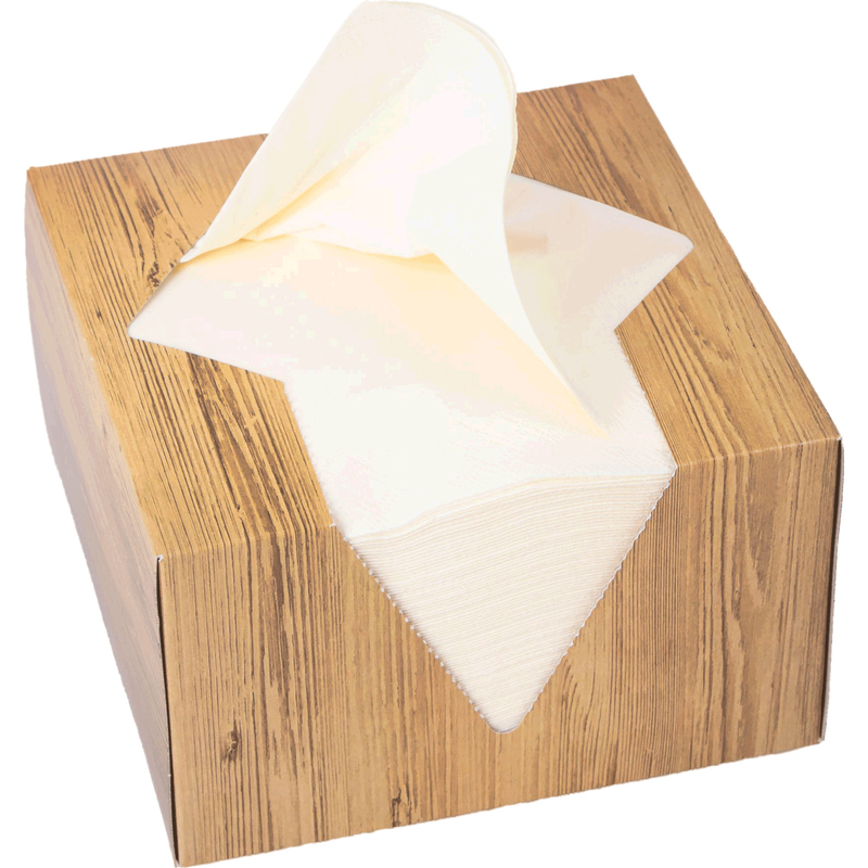 Elco Serviettenbox, 33 x 33 cm,  1/4-Falz, creme, 100 Stück