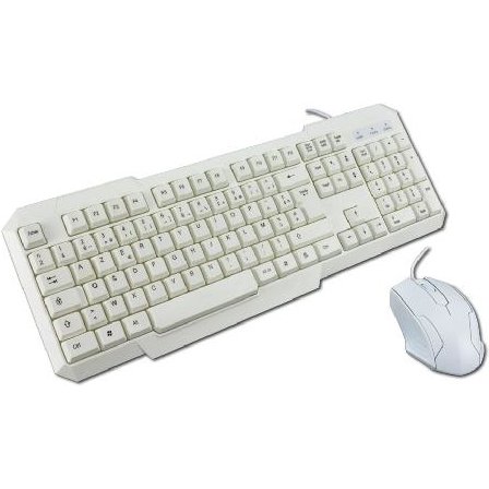 MCL ACK-2012/B clavier Souris incluse Universel USB AZERTY Français Blanc