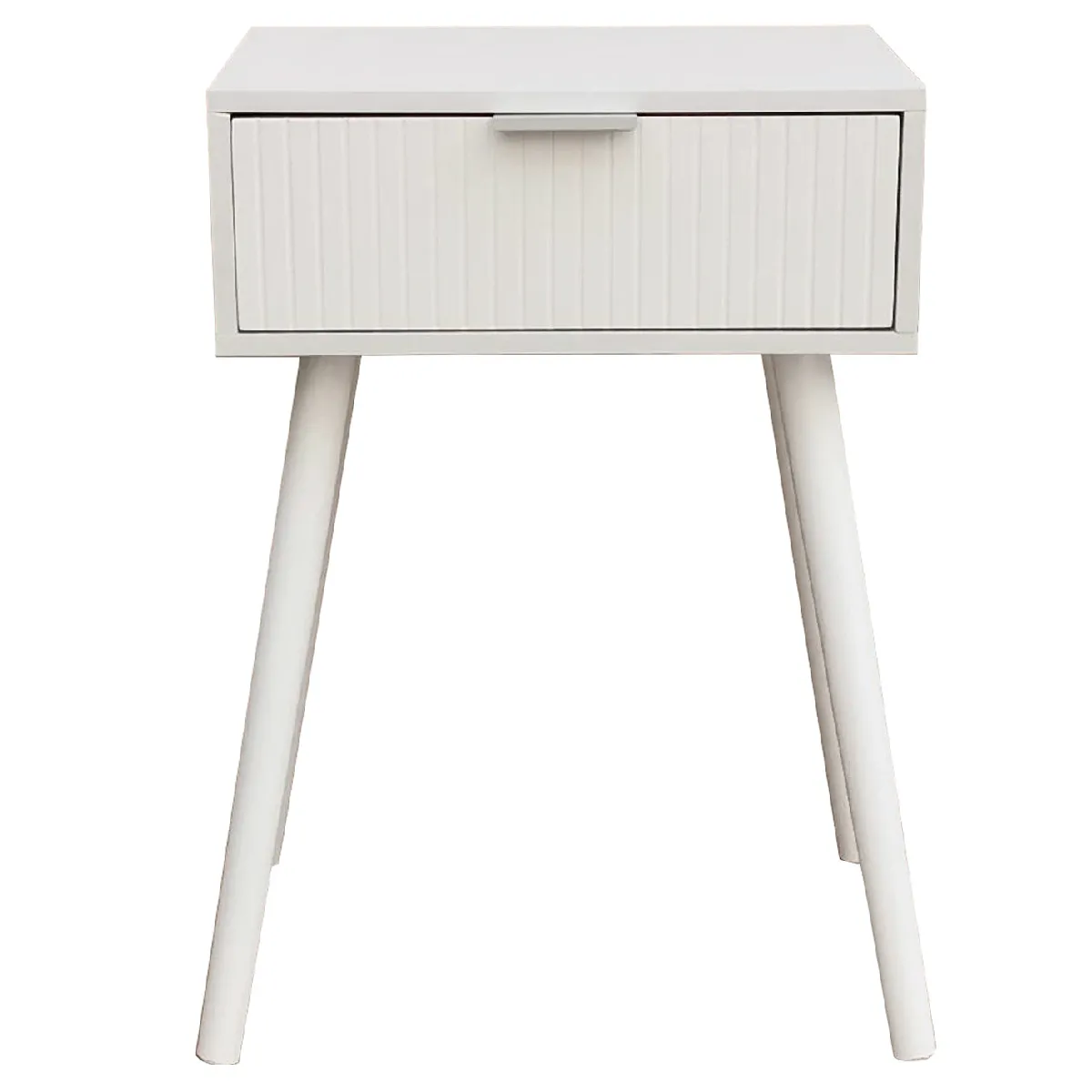Table de nuit Pegane - Blanc - 40 x 30 x 60 cm