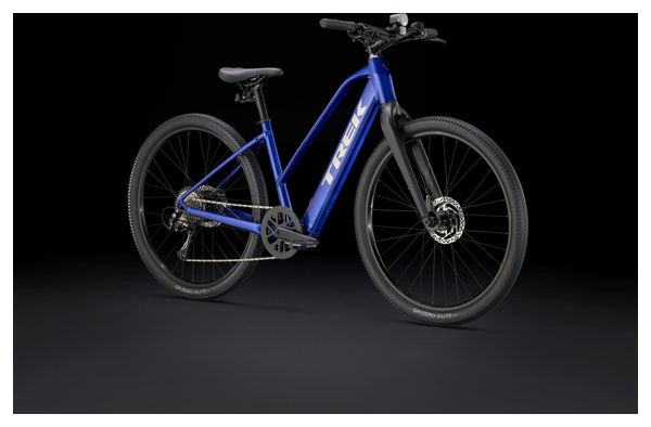 Vélo de Fitness Électrique Trek Dual Sport  2 Stagger LT Shimano Acera 8V 250 Wh 27.5'' Bleu 2025