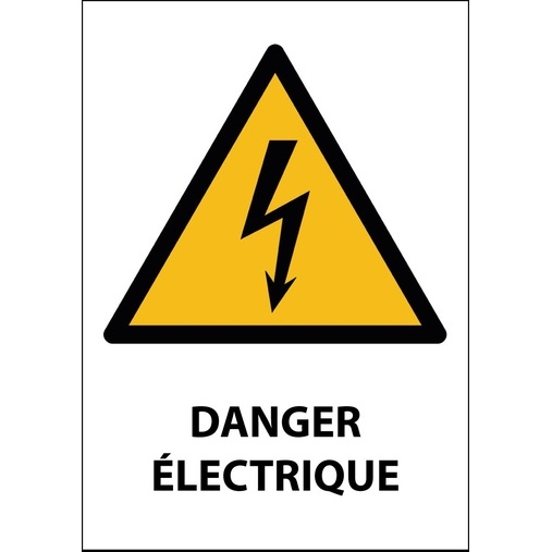 Panneau Danger électrique - W012 – Conforme norme ISO EN 7010