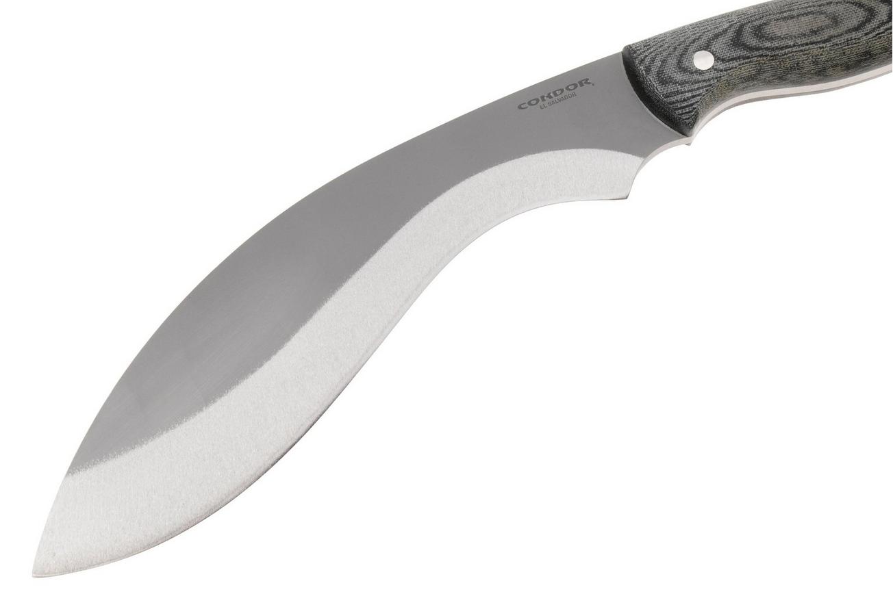 Condor Wild Brush Kukri CTK1839-107-HC Bead Blasted Convexed 1075, Micarta, kapmes