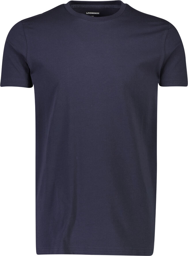 Lindbergh Mens stretch crew neck tee S/S Blå