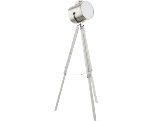 Staande lamp, 1-lichts, H 98 cm, Upstreet wit/patina/nikkel/mat