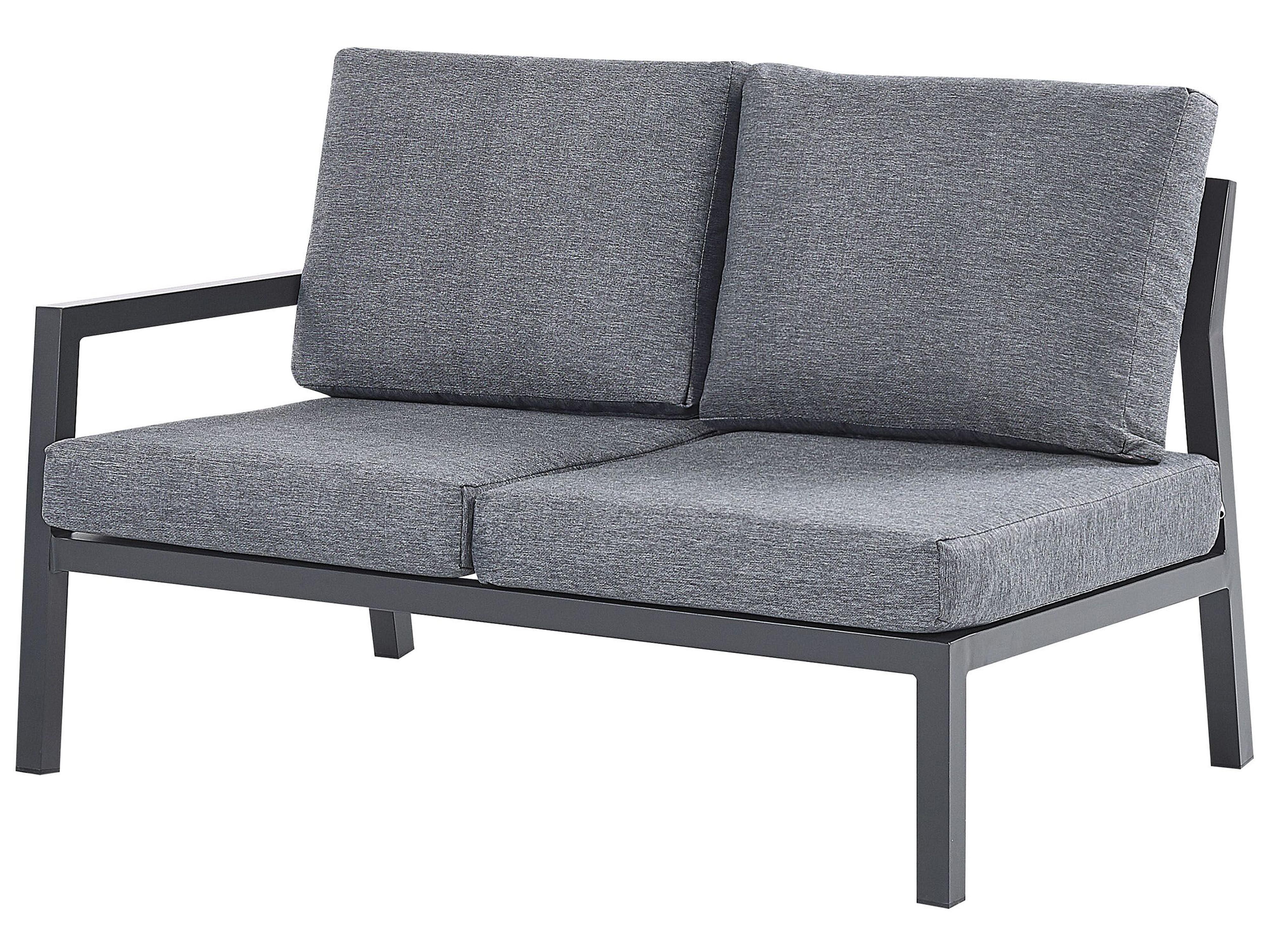 Tuin hoekloungeset met tafel 5-zits VIZZINI Metaal Grijs