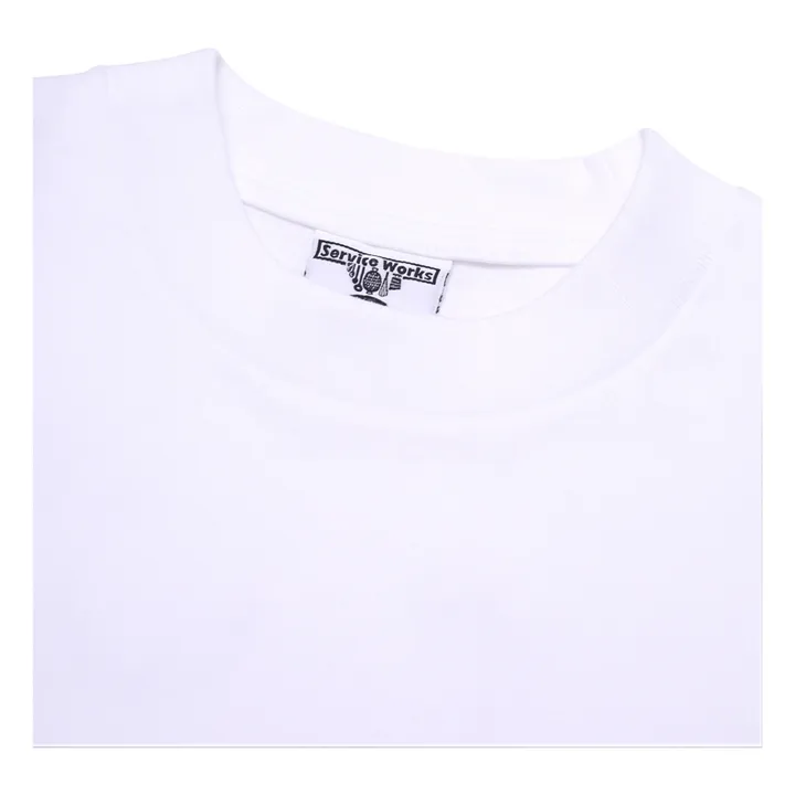 Service Works T-shirt Wine Spill Coton Bio | Blanc