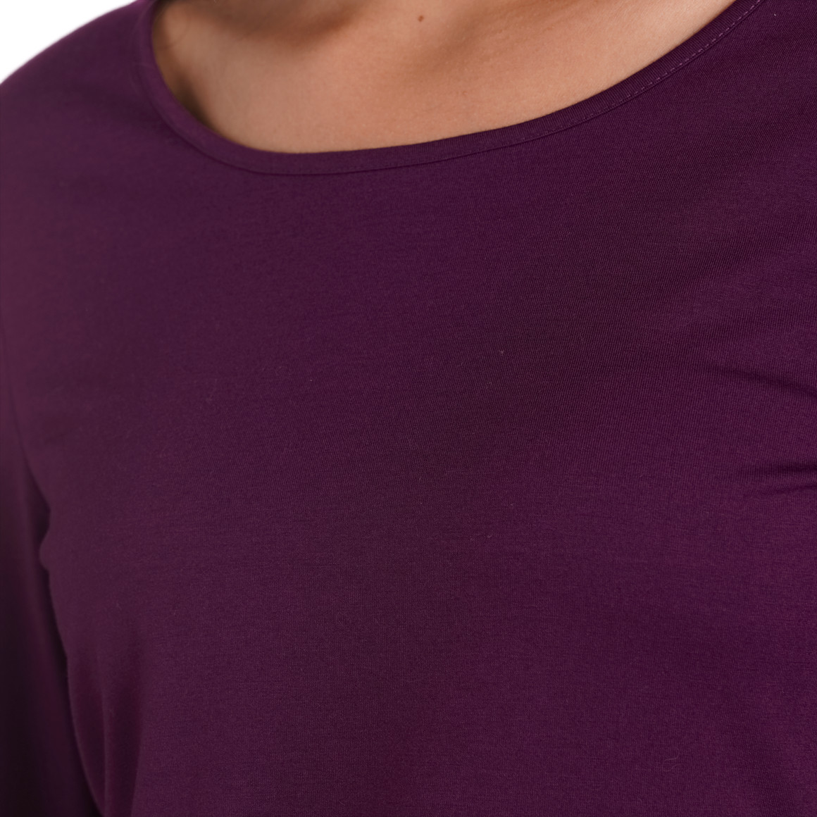 Gina Benotti Damen Loungewear-Langarmshirt in Unifarben lila