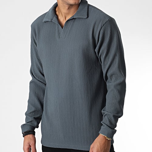 Polo Manches Longues TS-024 Gris Anthracite