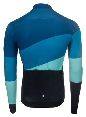 Maillot Manches Longues LeBram Roselend Vert / Bleu Coupe Ajustée