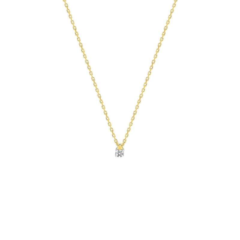 Collier Femme - Or 18 Carats - Diamant 0,04 Carats - Longueur : 42 cm