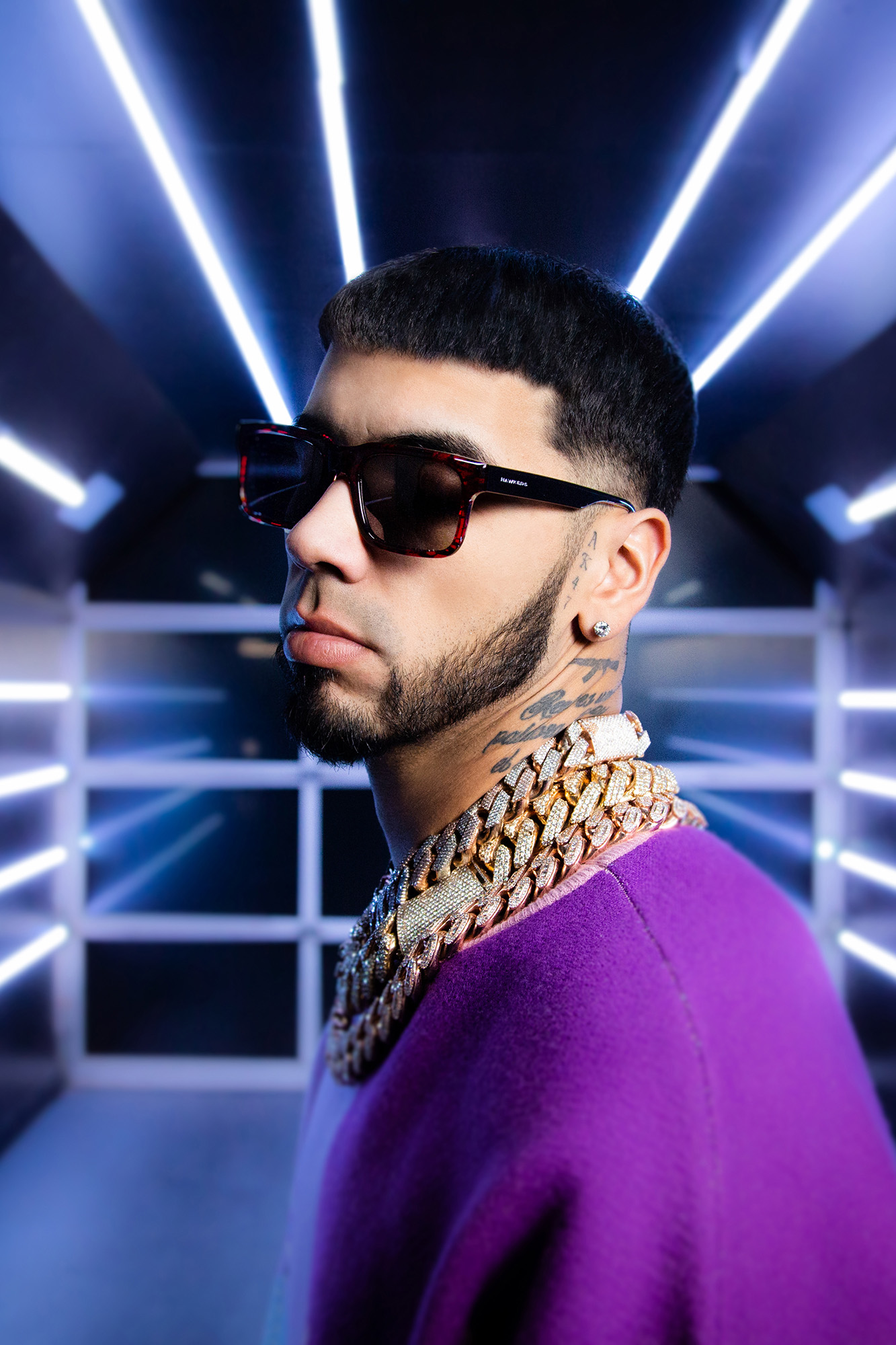 Óculos de Sol Hawkers X Anuel - Inwood Vermelho e Preto