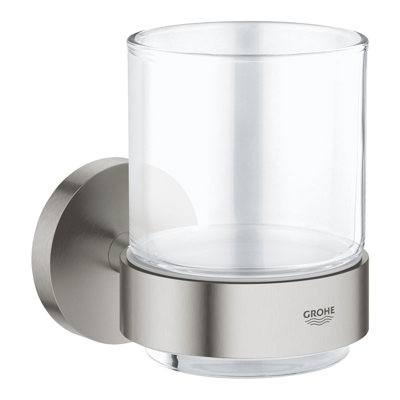 Grohe Essentials glashouder met glas supersteel
