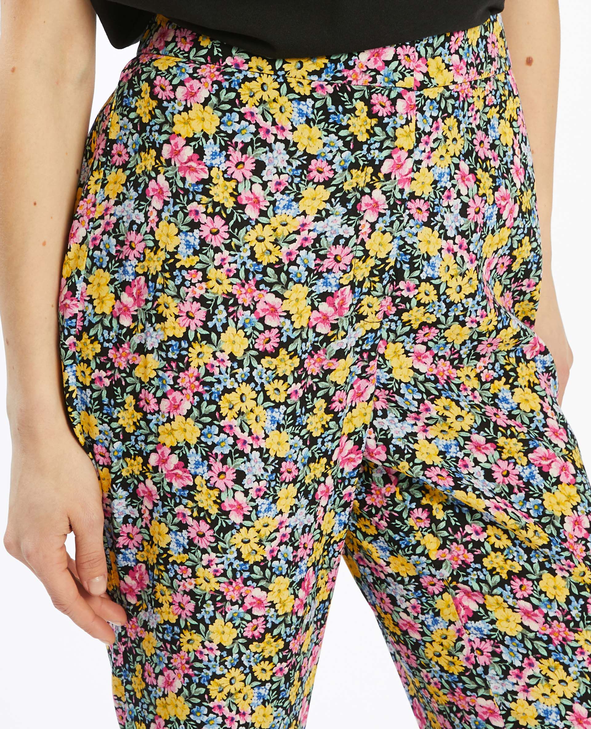 Pantalon à fleurs SMALL - Rouge