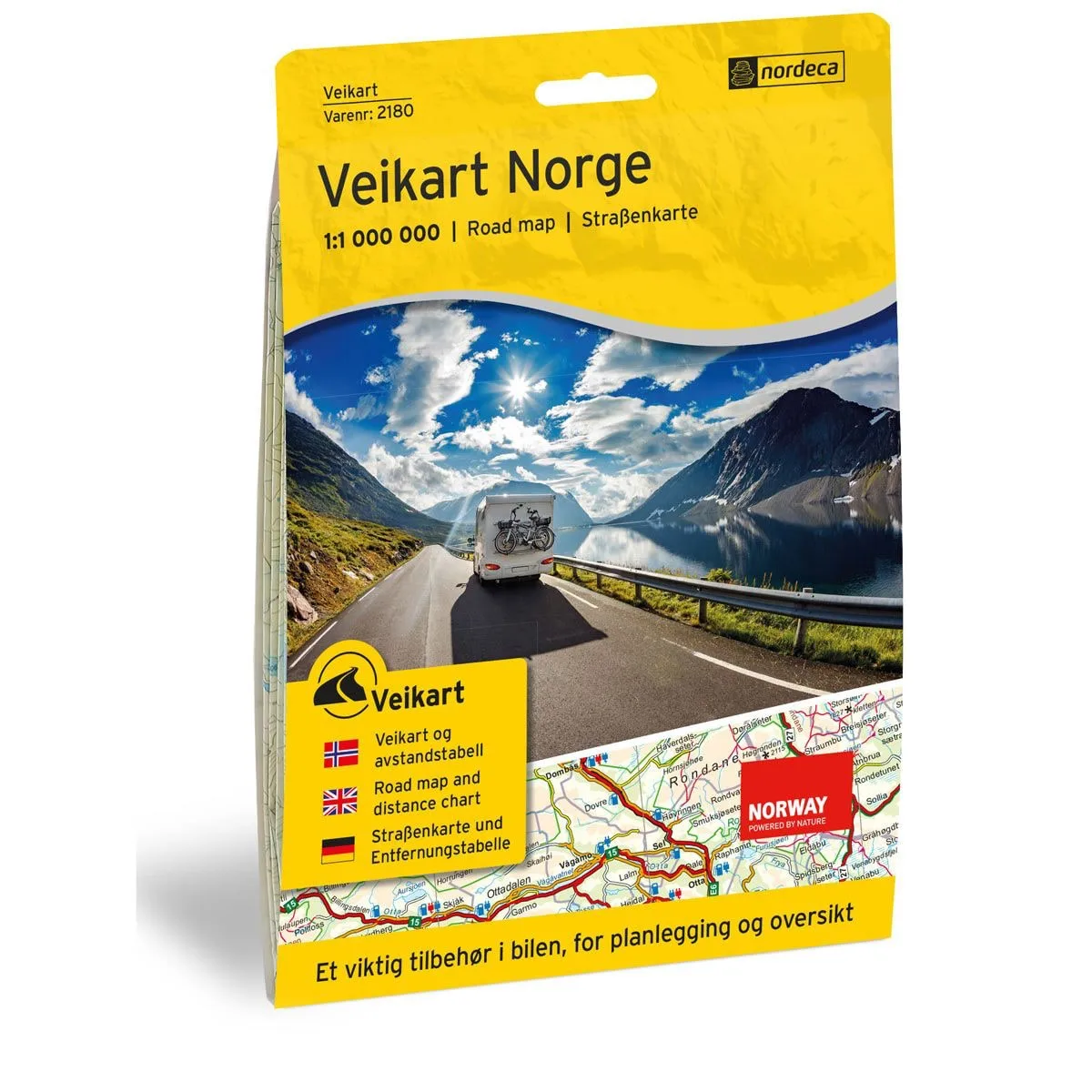 Nordeca Veikart Norge 1:1 mill. Veikart