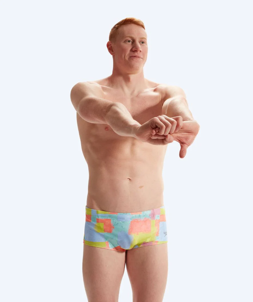 Speedo trunks til mænd - Club Training Allover - Pink/gul