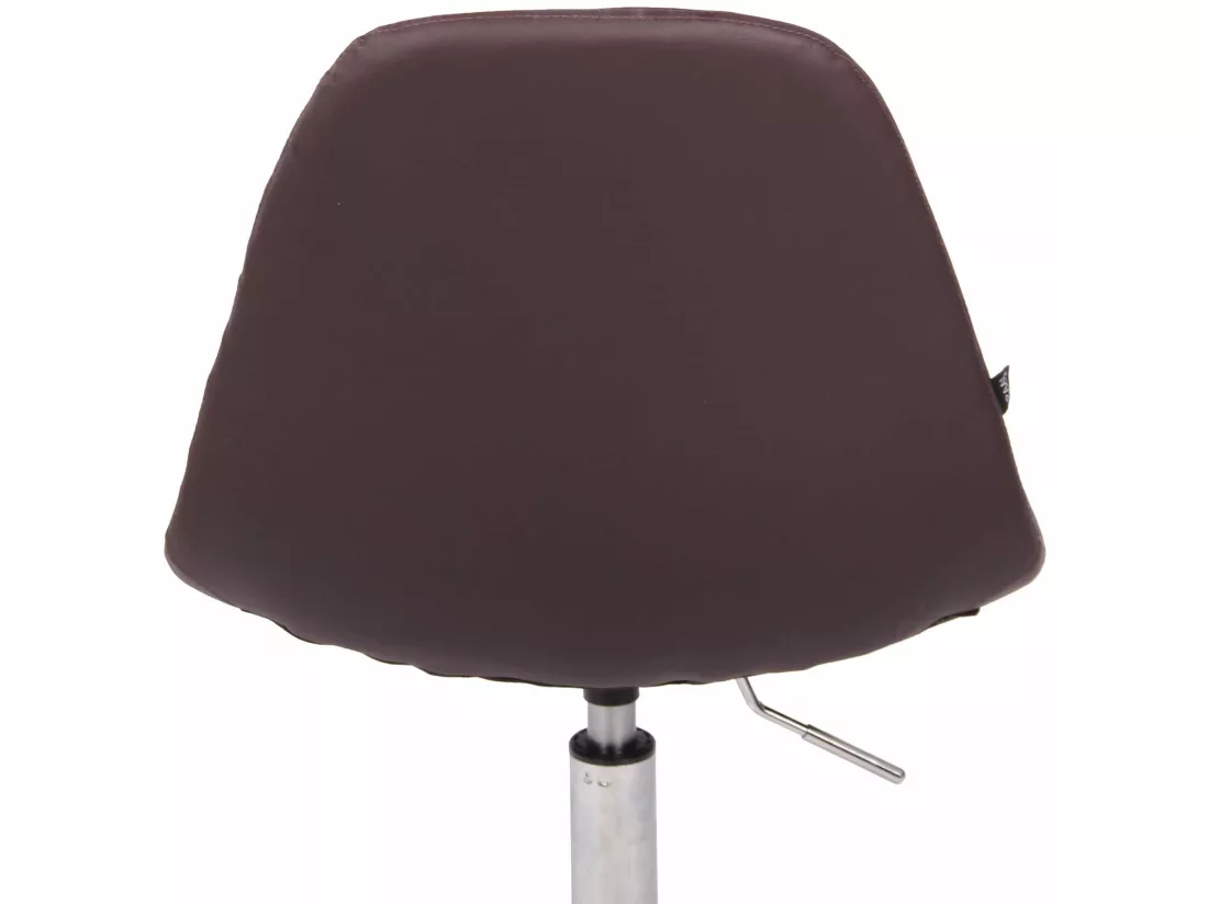 Chaise de bureau - Similicuir & Métal chromé - Marron - Reims