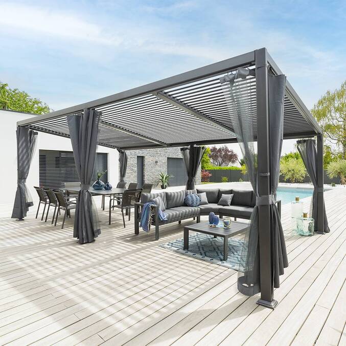 Pergola bioclimatique AVILA Graphite