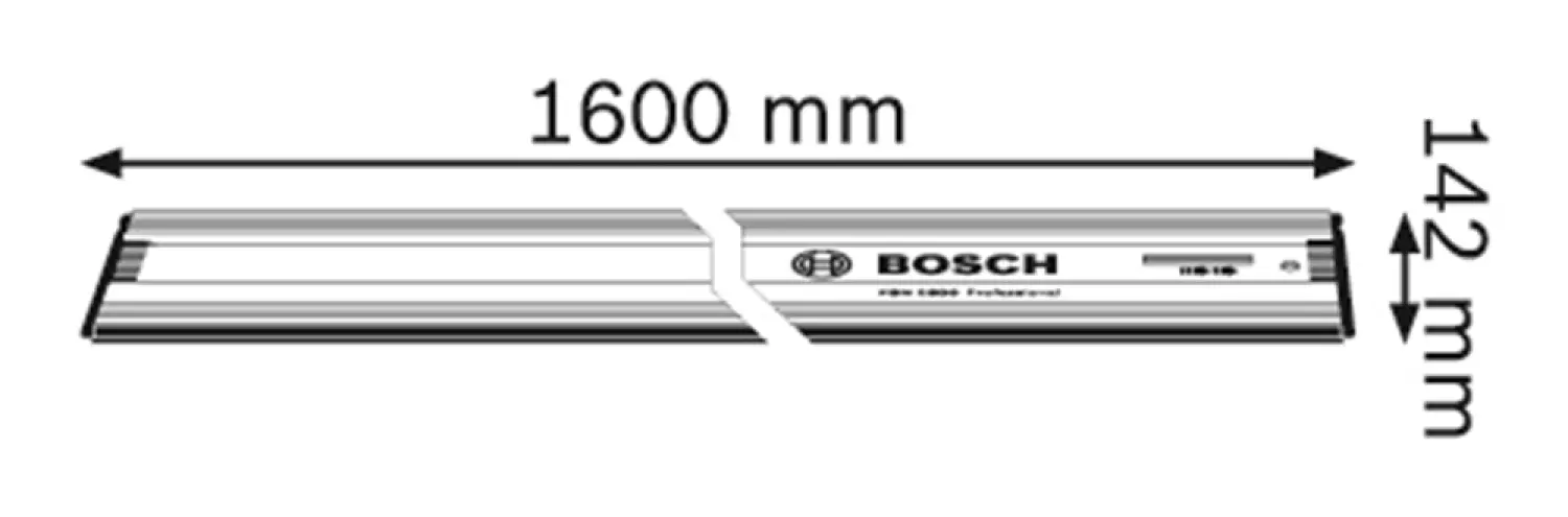 Bosch FSN RA 32 1600 Geleiderail met gatenraster - 32-gats